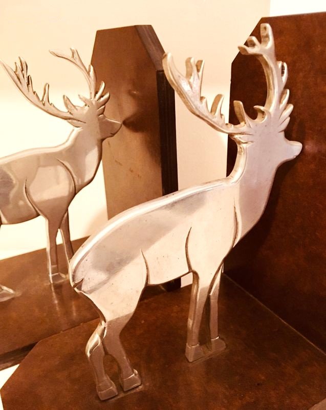 Rare Antique Art Deco Bookends-photo-2