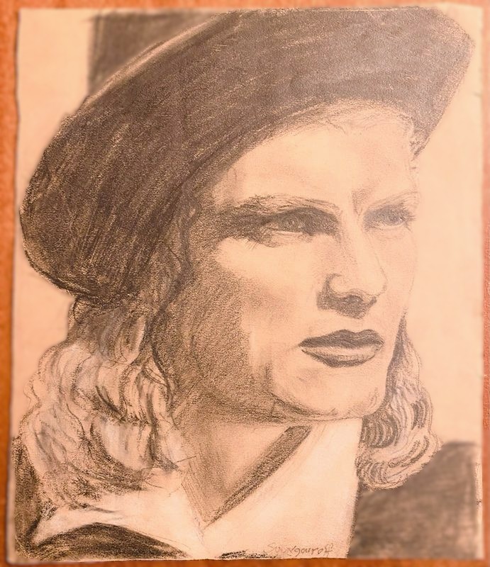 Dessin ancien signé SOUNGOUROFF - Portrait