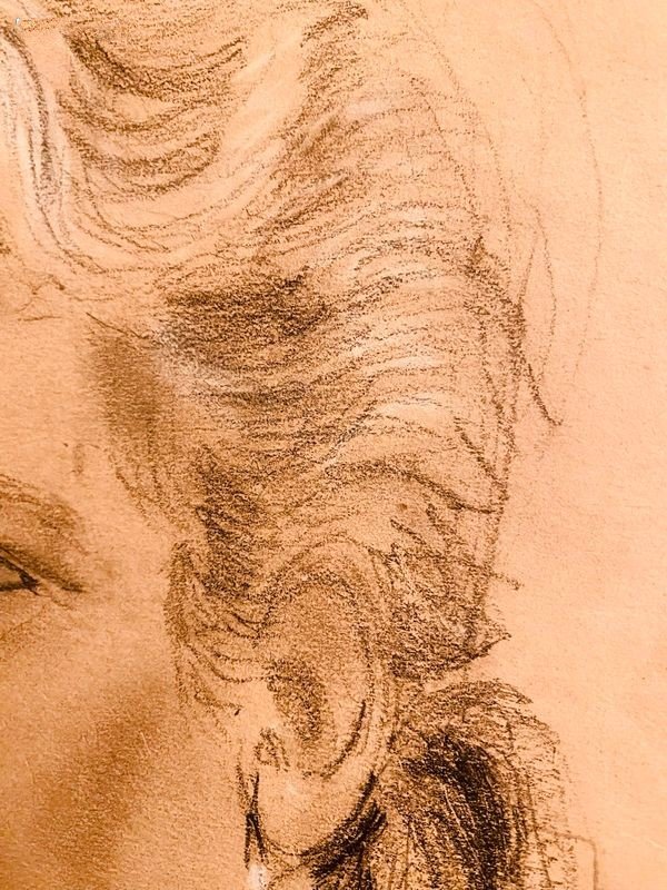 Dessin ancien signé SOUNGOUROFF Portrait de Jean MARAIS-photo-3