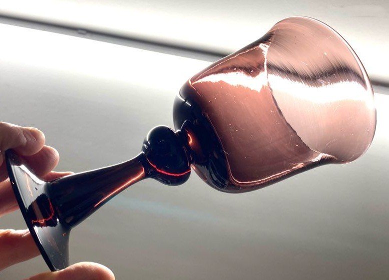 Rare suite de 12 verres Murano 70’s vintage-photo-4