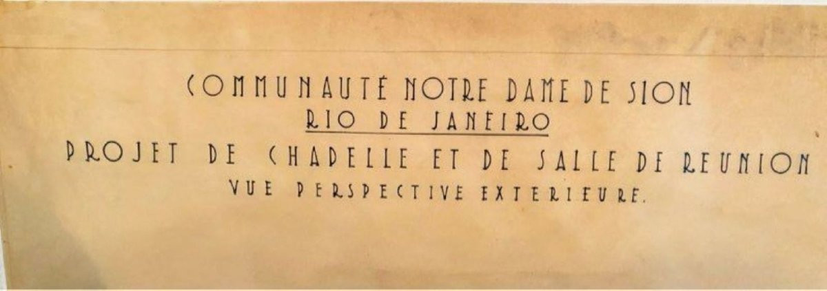 Ancien dessin Architecte GRAVEREAUX Rio de Janeiro-photo-3