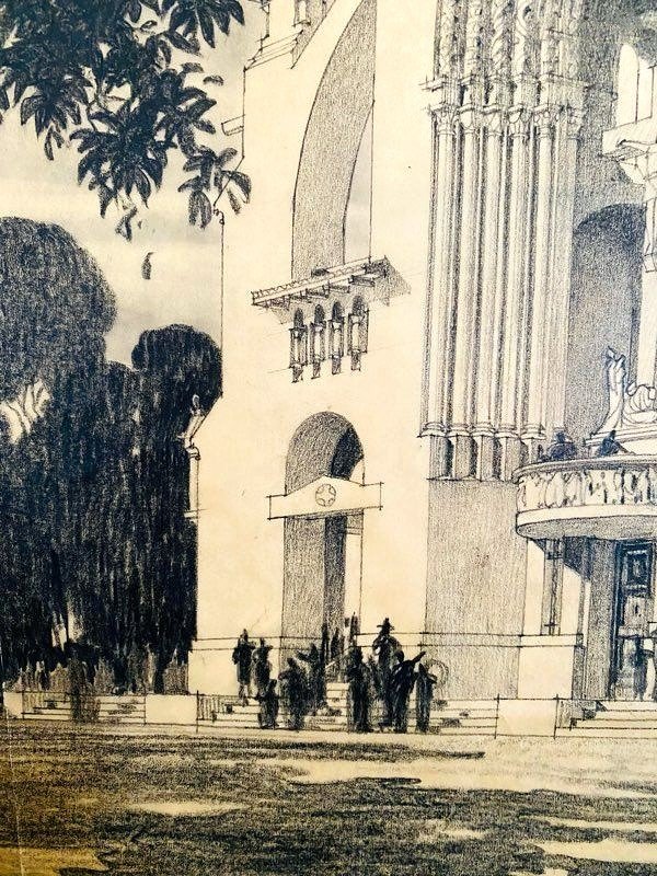 Ancien dessin Architecte GRAVEREAUX Rio de Janeiro-photo-2