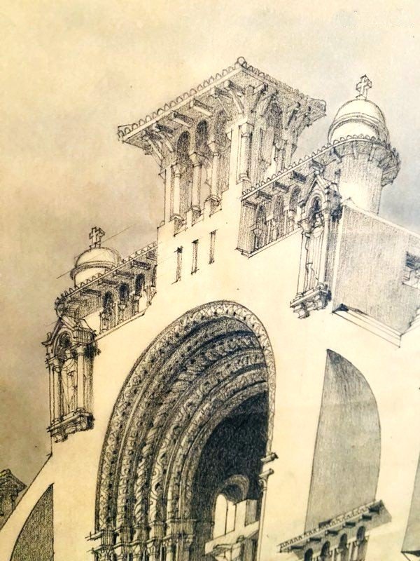 Ancien dessin Architecte GRAVEREAUX Rio de Janeiro-photo-5