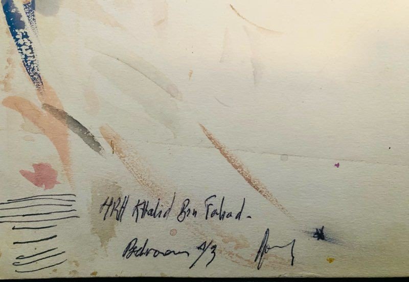 Ancienne aquarelle décoration demeure Princière par Maison Mercier à Paris-photo-7