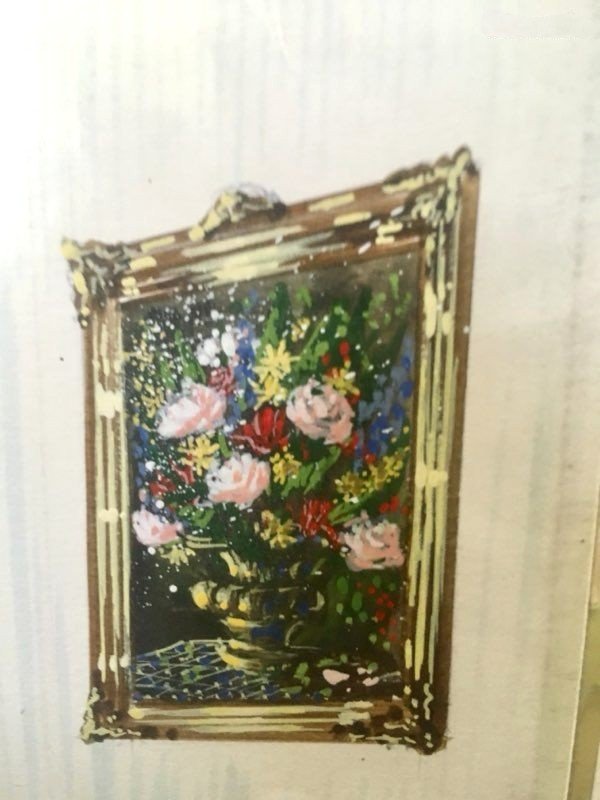 Aquarelle originale pour résidence du Prince Khalid Bin Fahad par Maison Mercier à Paris-photo-2