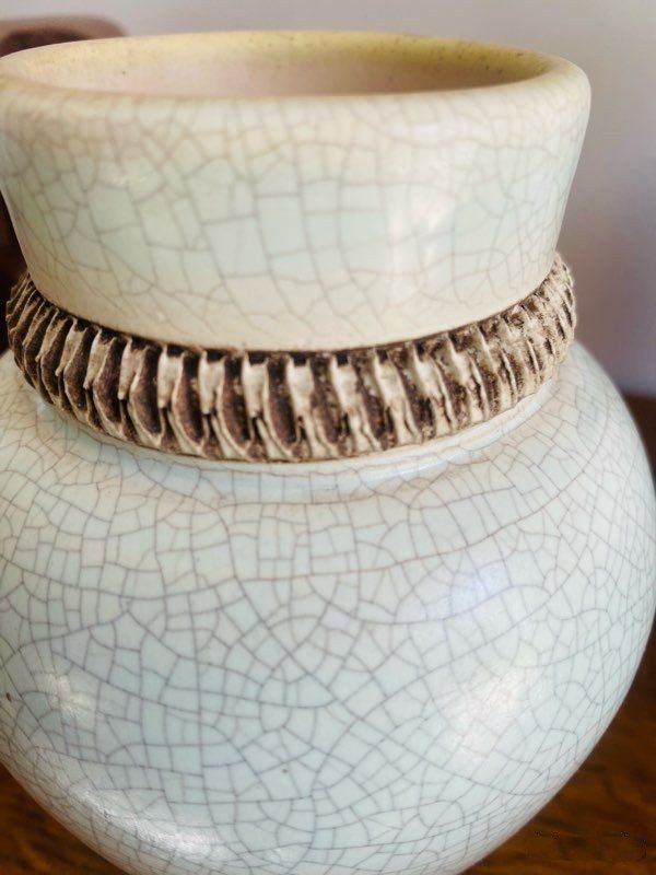 Vase 50’s céramique Vintage attribué à Paul CHAMBOST-photo-3