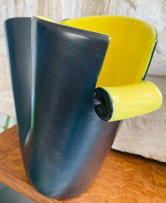 Large Vintage Elchinger Vase From The 1950s-photo-3