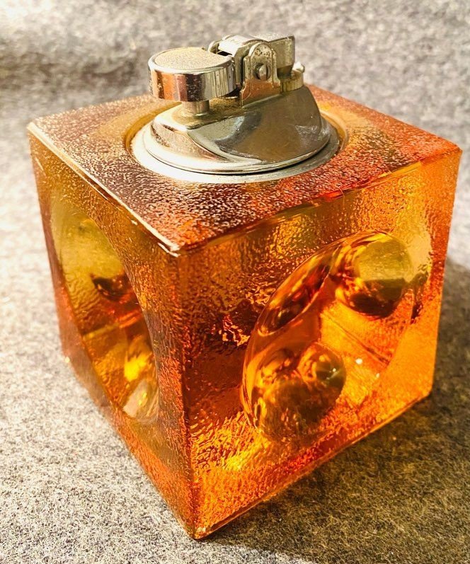 Antonio Imperatore Murano Glass Lighter From The 1970s-photo-2