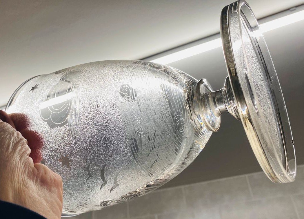 Vase en cristal ancien Baccara - Saint Louis - Schneider années 50-photo-2