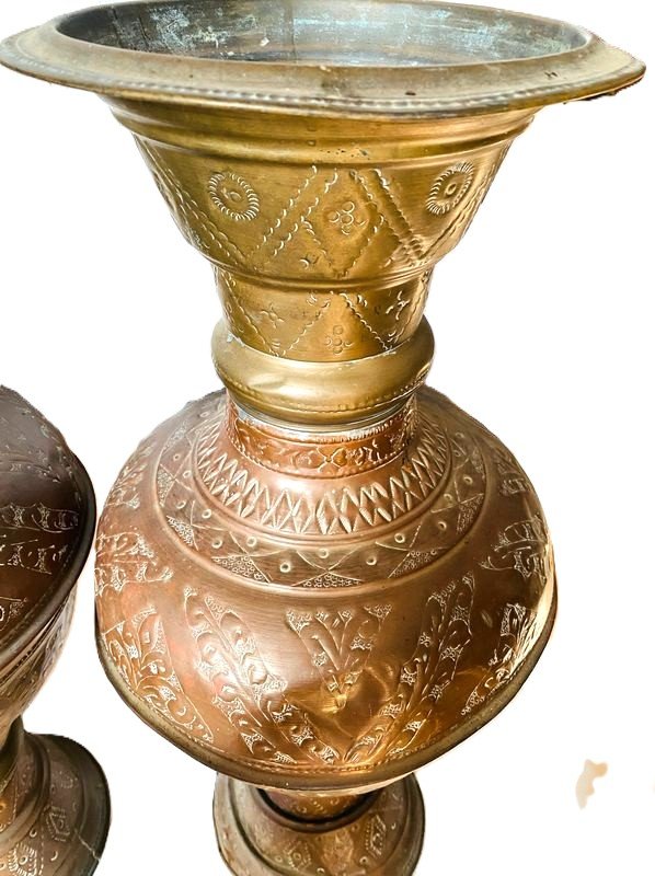 Antique Pair Of Orientalist Vases From The Maghreb-photo-2