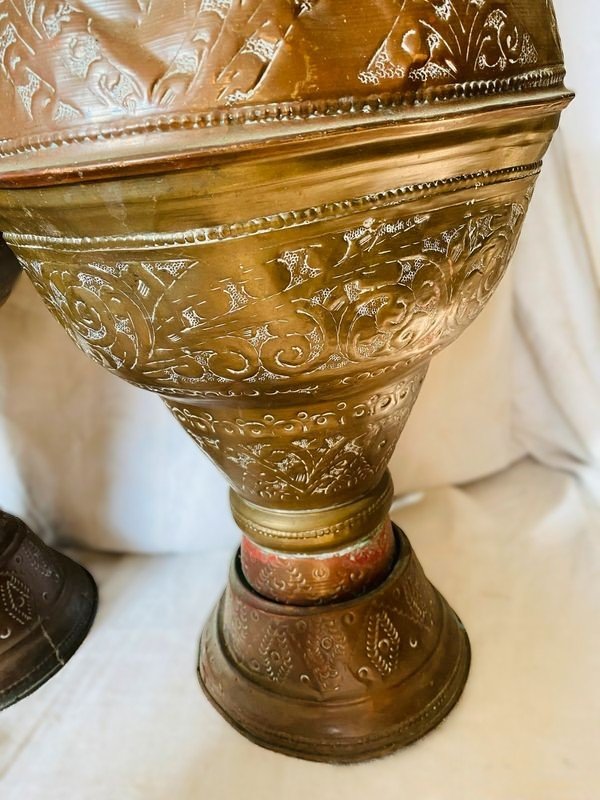 Antique Pair Of Orientalist Vases From The Maghreb-photo-3