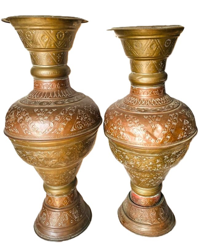 Antique Pair Of Orientalist Vases From The Maghreb