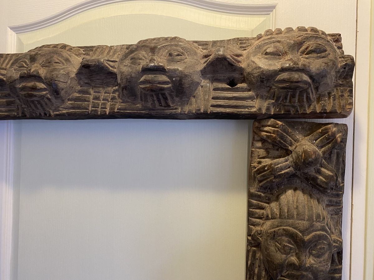 Antique Dogon Hut Door Frame-photo-3