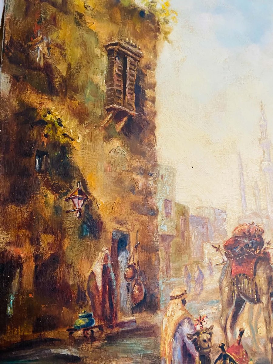 Huile sur toile orientaliste de Pierre  Henri Théodore Tetar VAN ELVEN (1823-1908)-photo-3