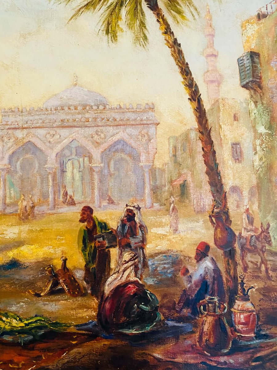 Huile sur toile orientaliste de Pierre  Henri Théodore Tetar VAN ELVEN (1823-1908)-photo-7