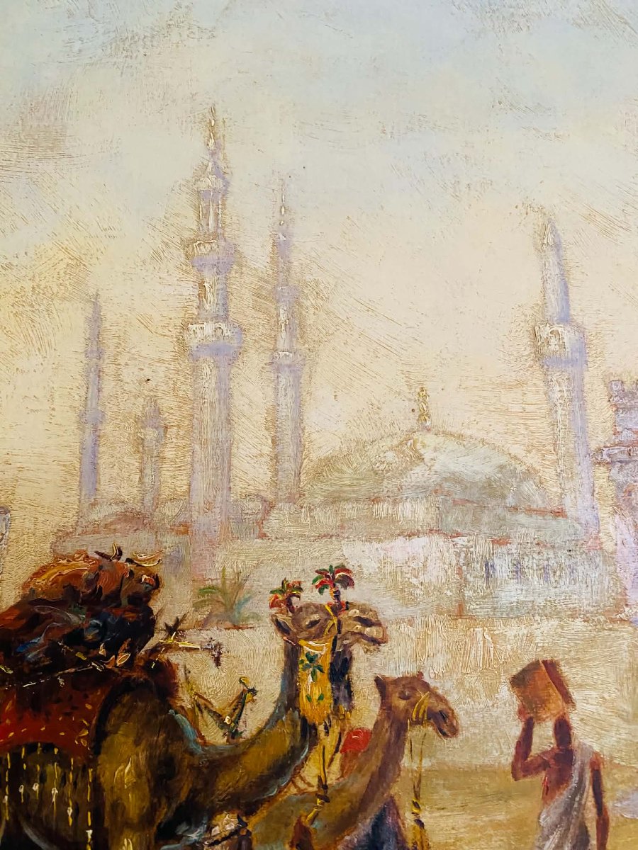 Huile sur toile orientaliste de Pierre  Henri Théodore Tetar VAN ELVEN (1823-1908)-photo-8