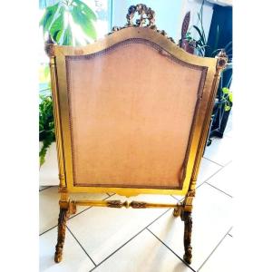 Superbe écran de cheminée ancien style Louis XVI