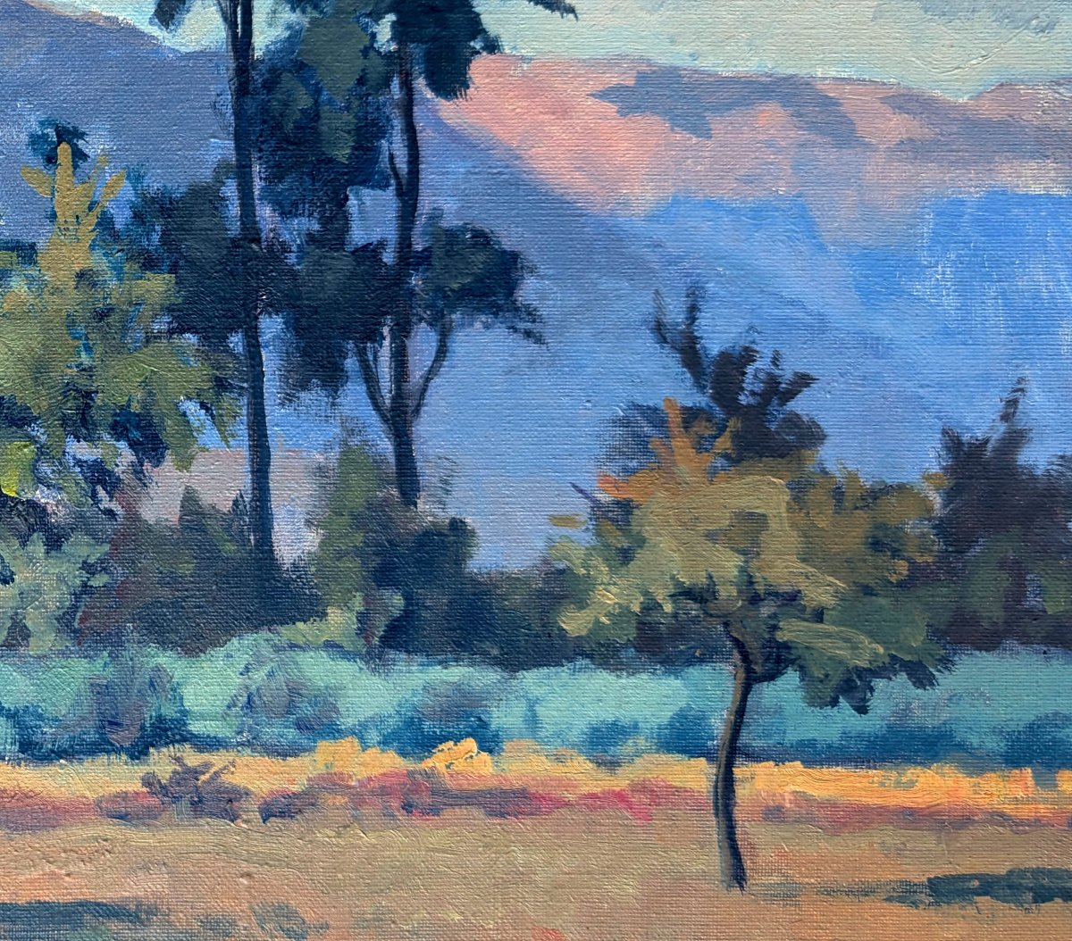 Paysage arborée - Huile sur toile - Signée Adolphe De Siebenthal (1895–1958)-photo-7