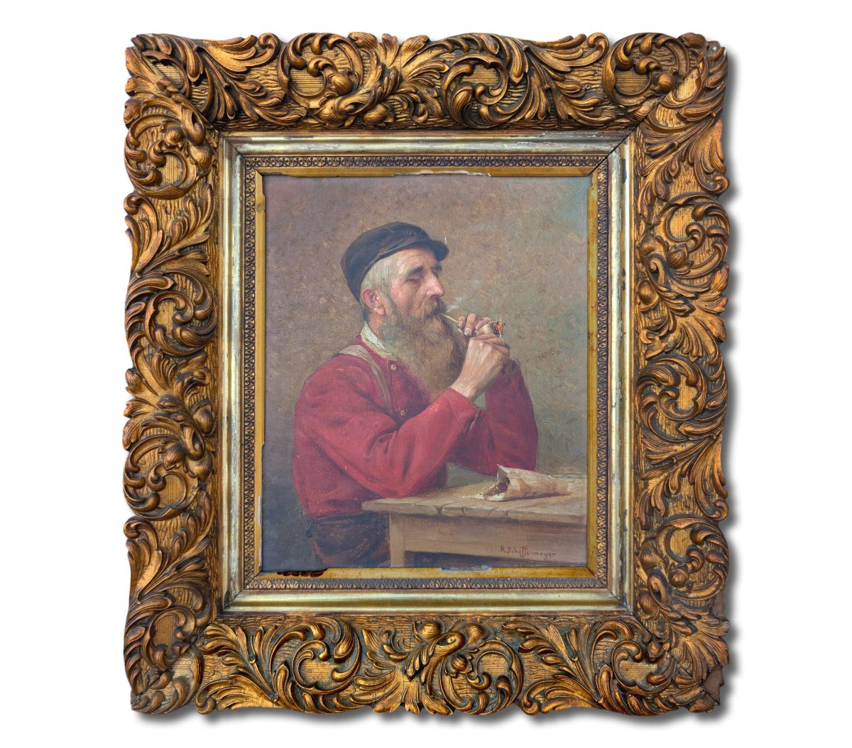 Tableau, Peinture à l'huile, Portrait fin XIXe