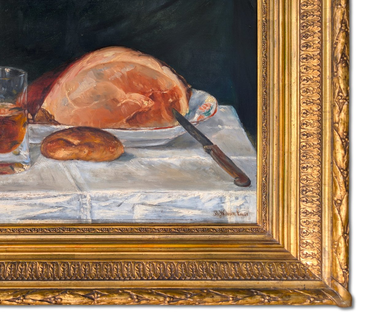 Painting, Still Life On Wood Panel, Signed Bartol Wilhelm Van Laar (1818–1901)-photo-3