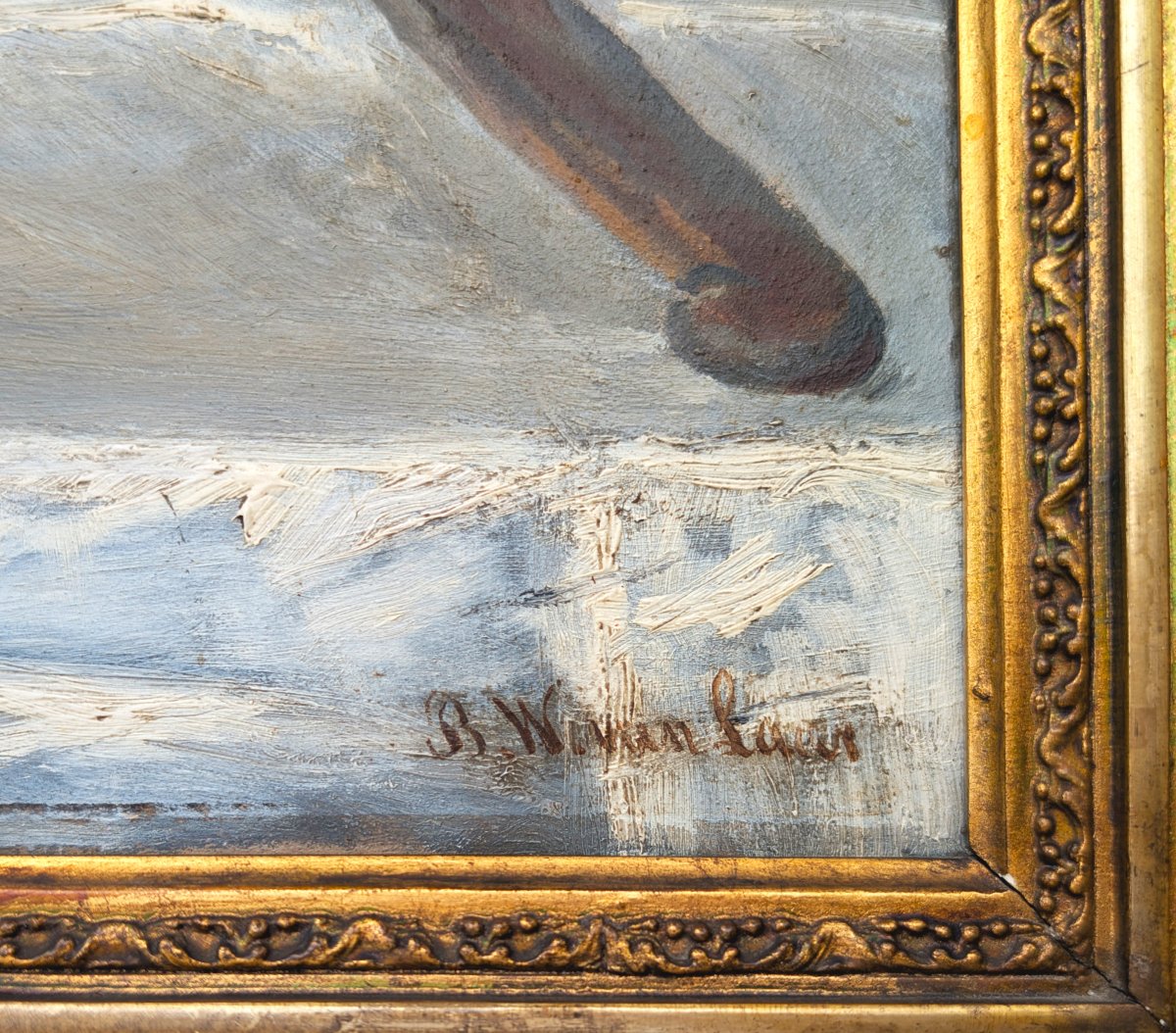 Painting, Still Life On Wood Panel, Signed Bartol Wilhelm Van Laar (1818–1901)-photo-4