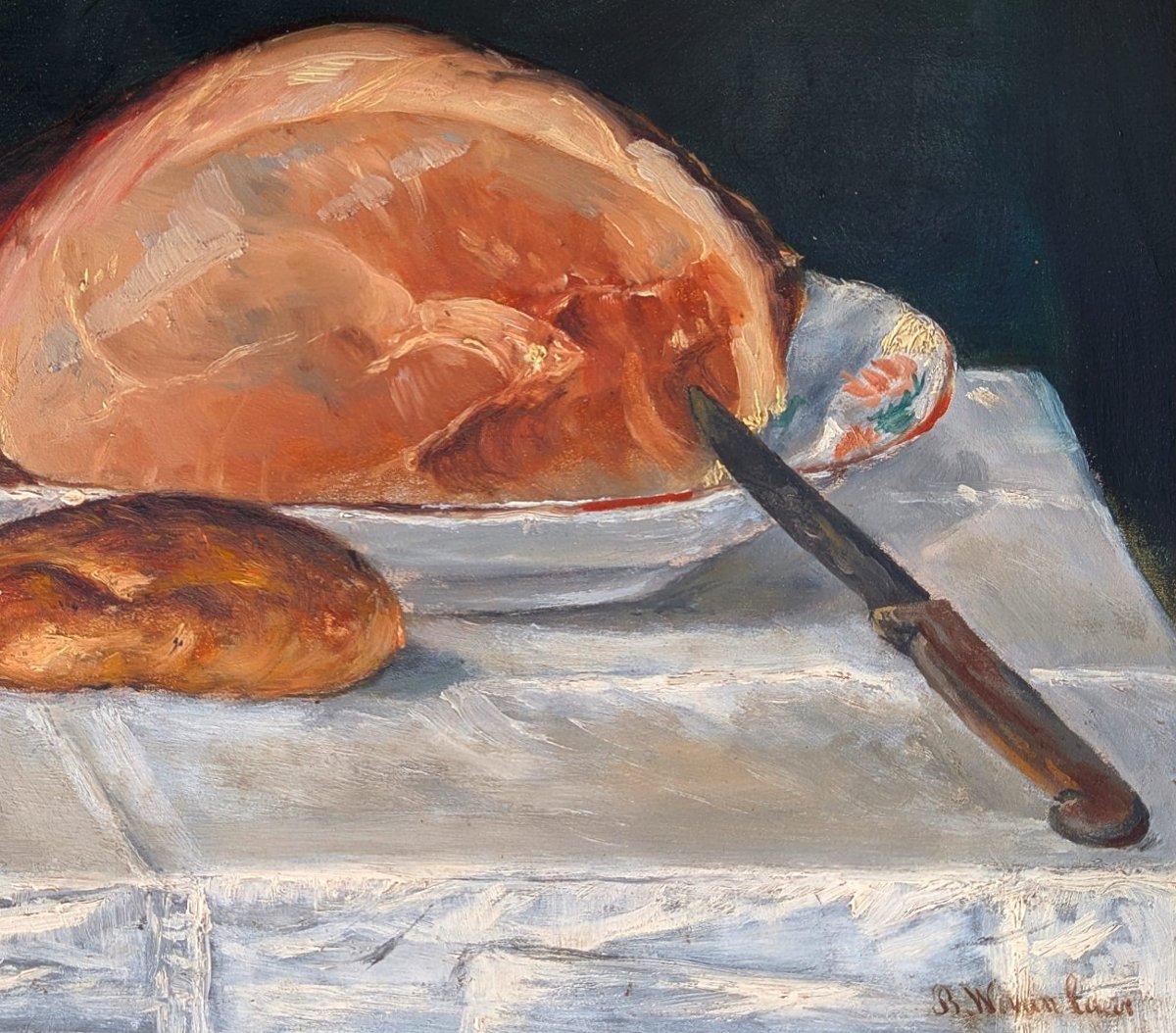 Painting, Still Life On Wood Panel, Signed Bartol Wilhelm Van Laar (1818–1901)-photo-1
