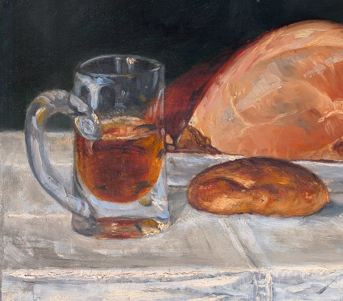 Painting, Still Life On Wood Panel, Signed Bartol Wilhelm Van Laar (1818–1901)-photo-3