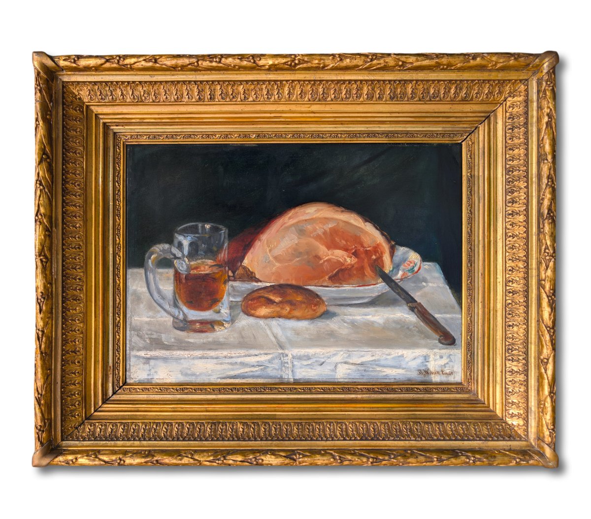 Painting, Still Life On Wood Panel, Signed Bartol Wilhelm Van Laar (1818–1901)
