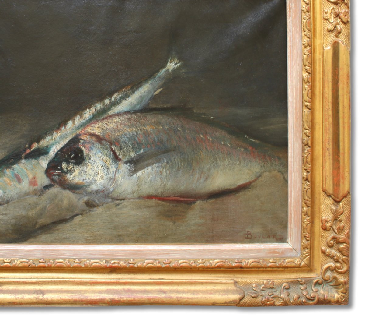 Painting, Still Life With Fish, Signed émile Boulard (1863–1943)-photo-3
