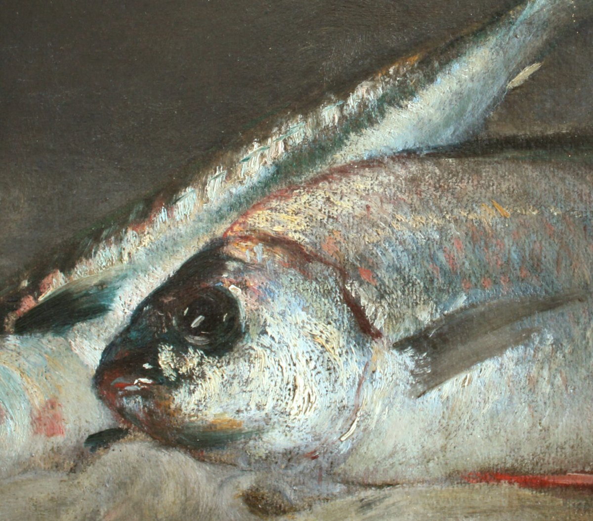 Painting, Still Life With Fish, Signed émile Boulard (1863–1943)-photo-2