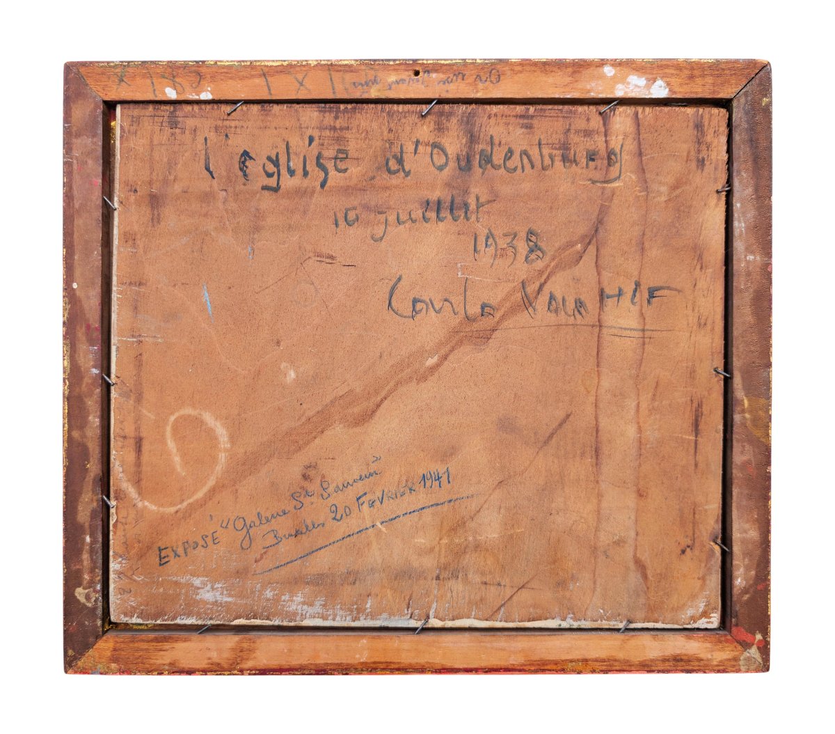 Paysage de 1938 - Vue de clocher - Huile sur panneau monogrammée Charles Van Herbruggen -photo-2