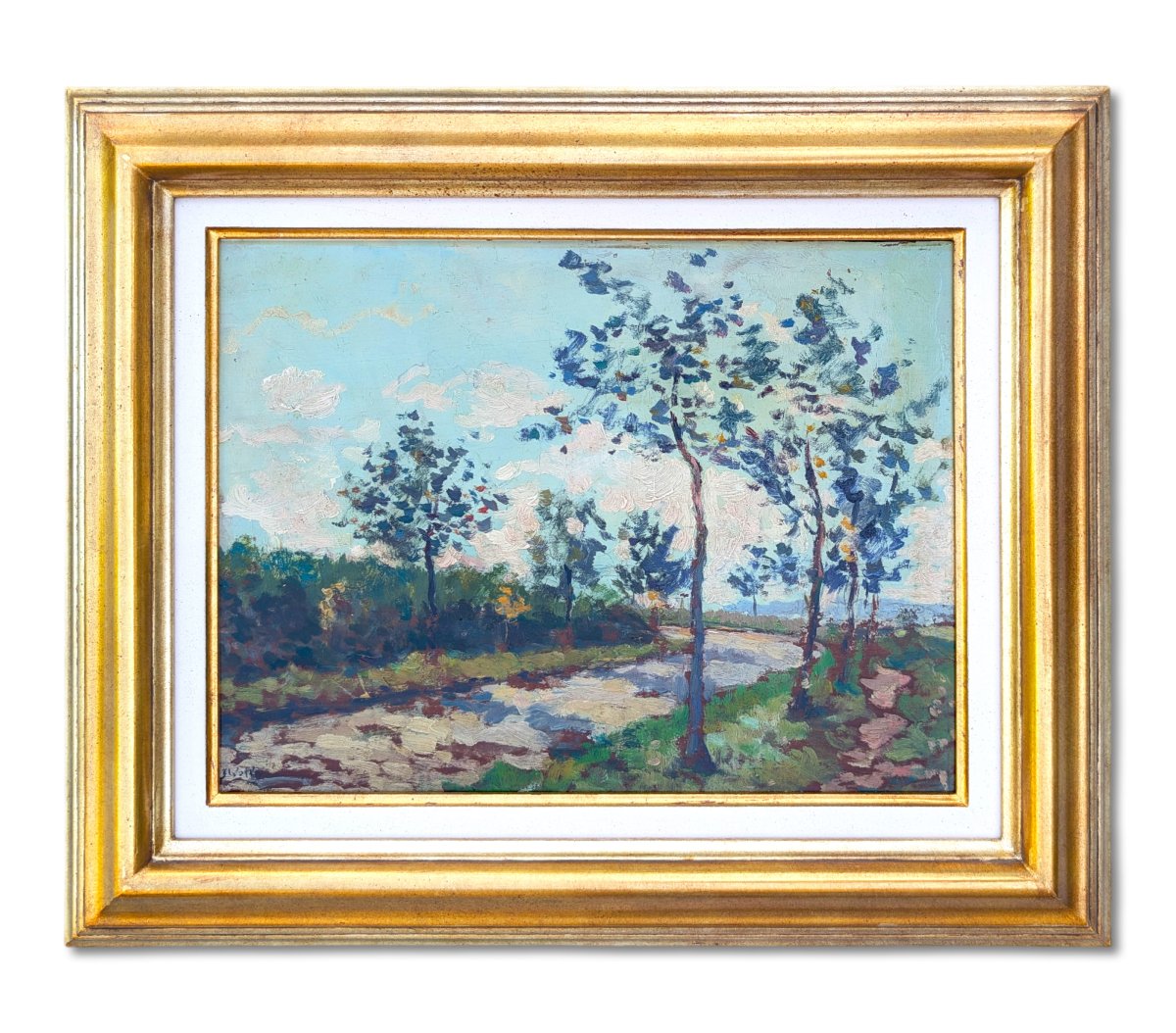 Paysage arborée -  Huile sur panneau monogrammée José Wolff (1885–1964)