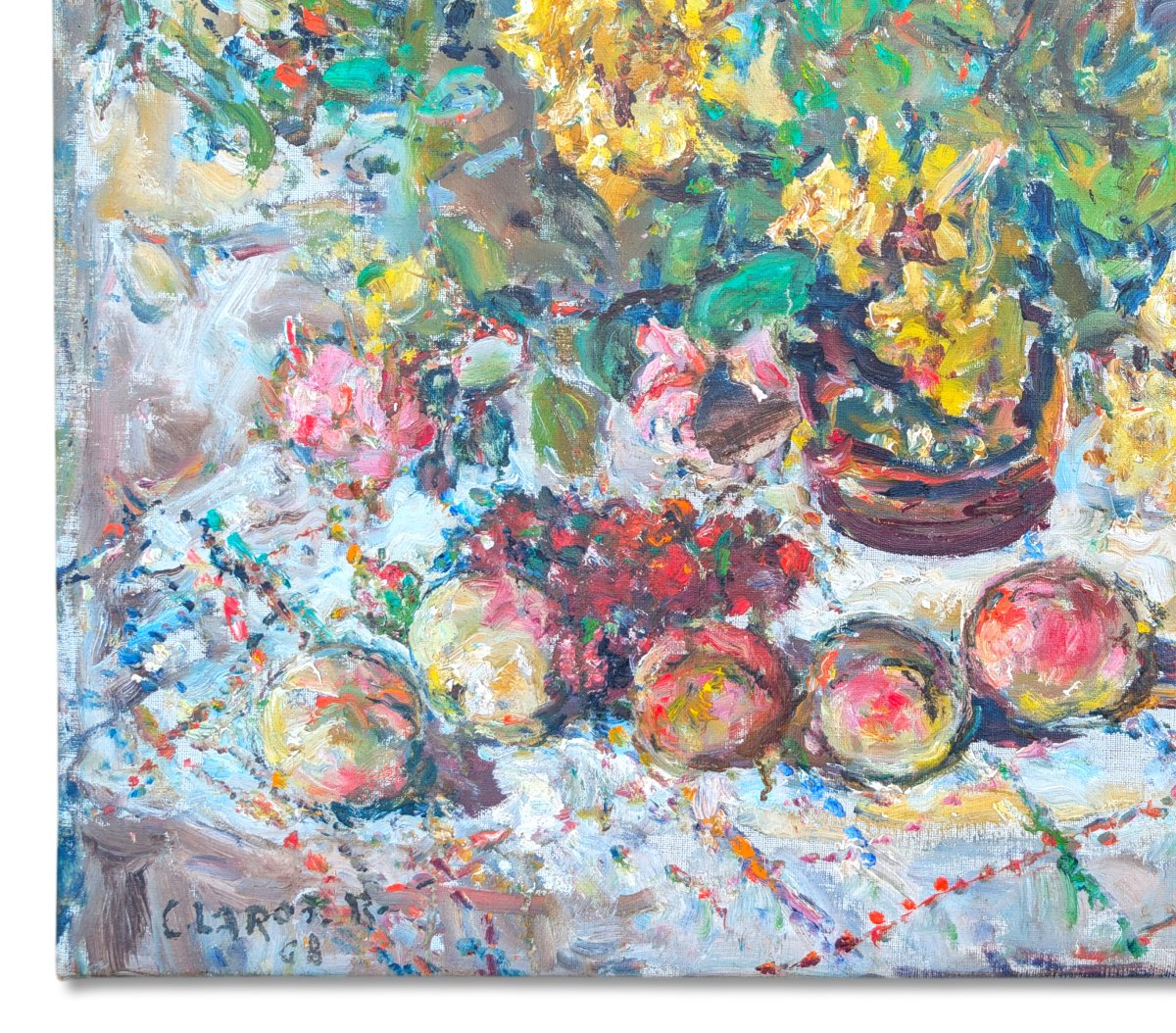 20th-century Oil On Canvas, Signed In The Lower Left-photo-3