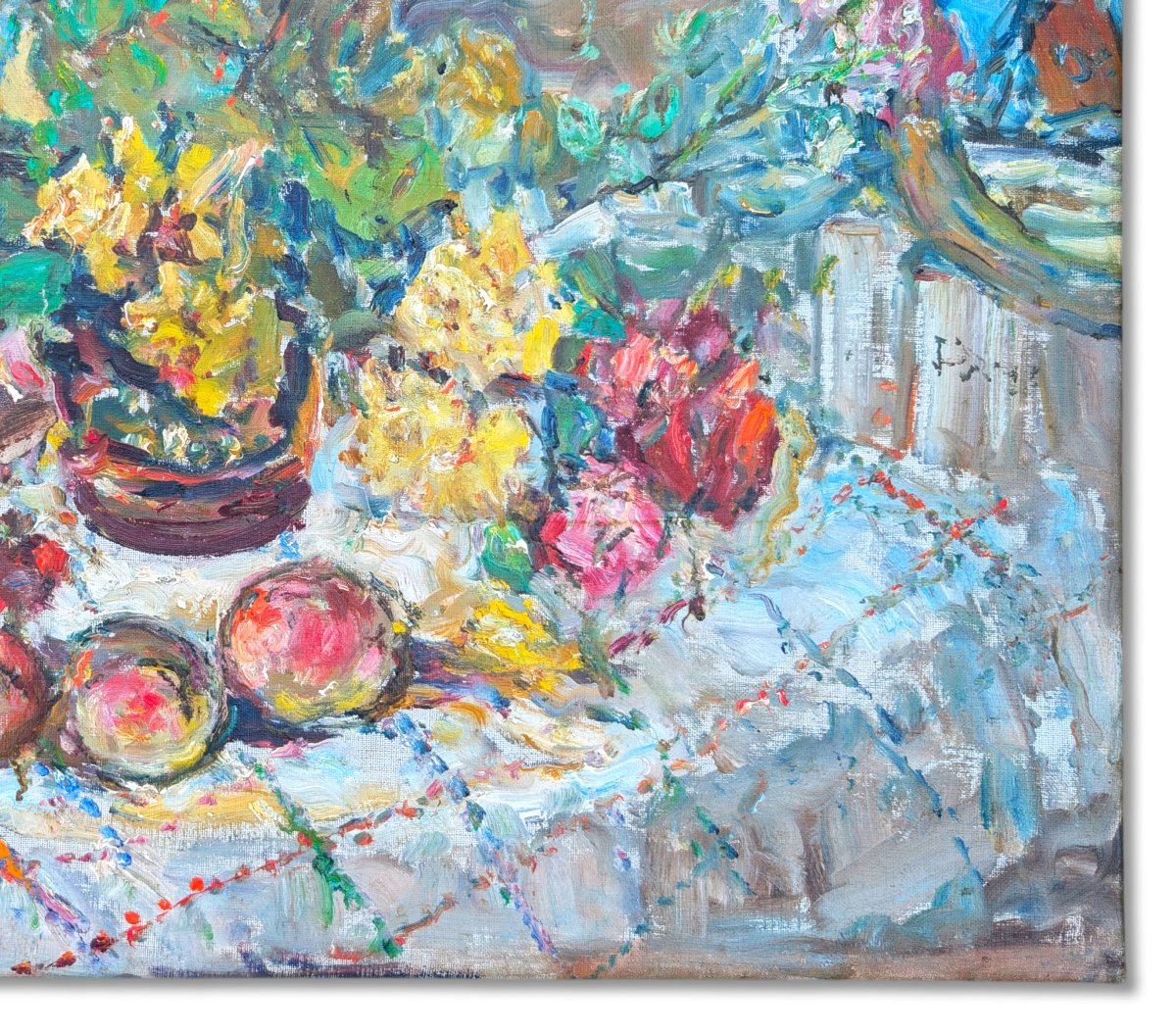 20th-century Oil On Canvas, Signed In The Lower Left-photo-2