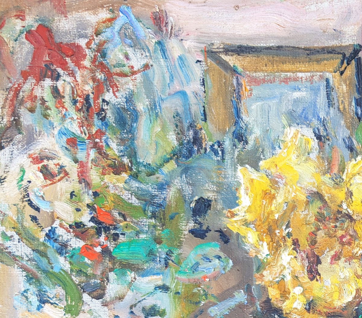 20th-century Oil On Canvas, Signed In The Lower Left-photo-4