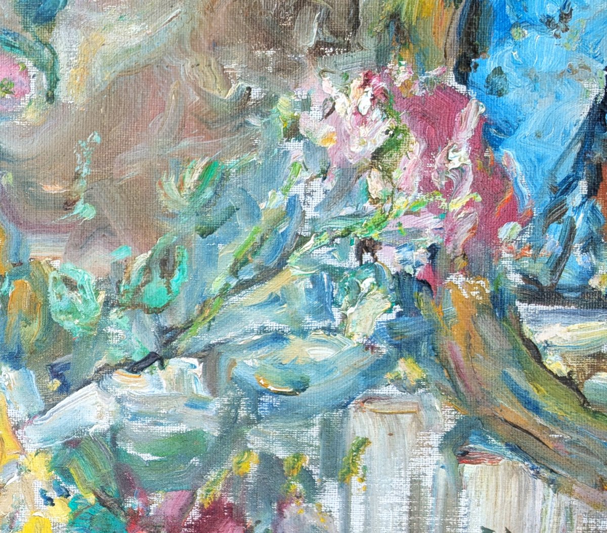 20th-century Oil On Canvas, Signed In The Lower Left-photo-6