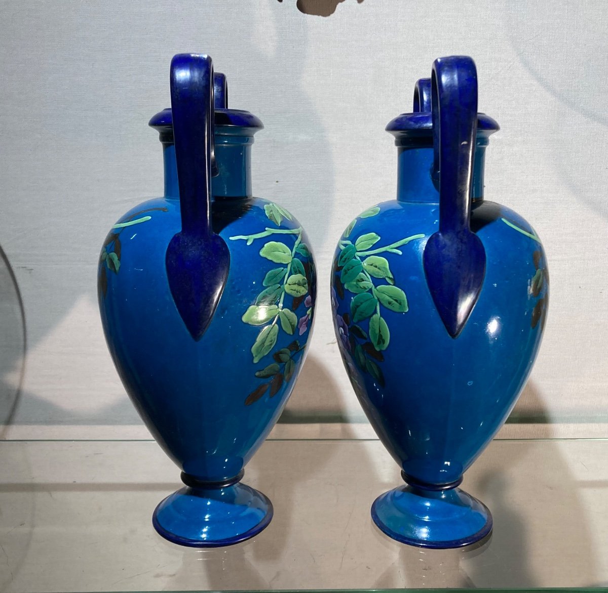 Paire De Vases En Céramique Jules Vieillard-photo-3