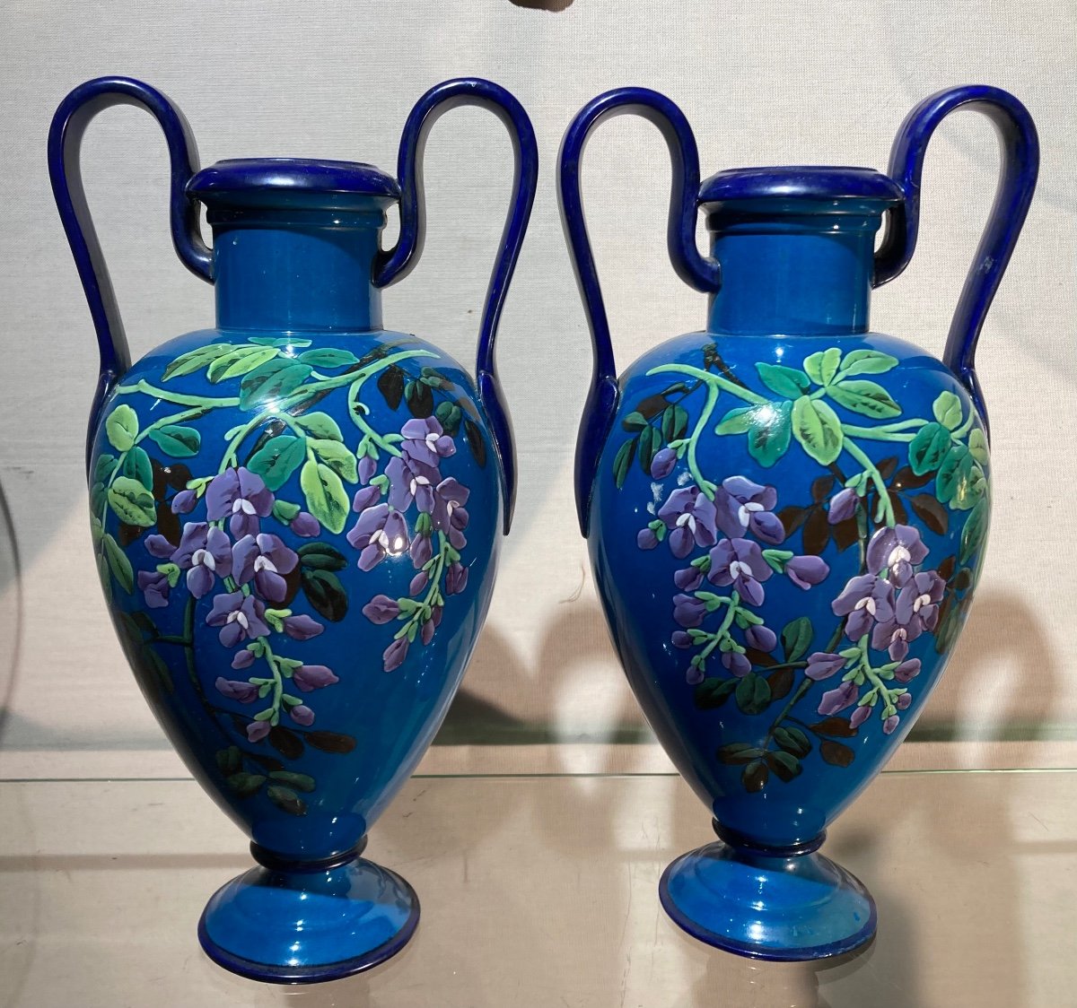 Paire De Vases En Céramique Jules Vieillard