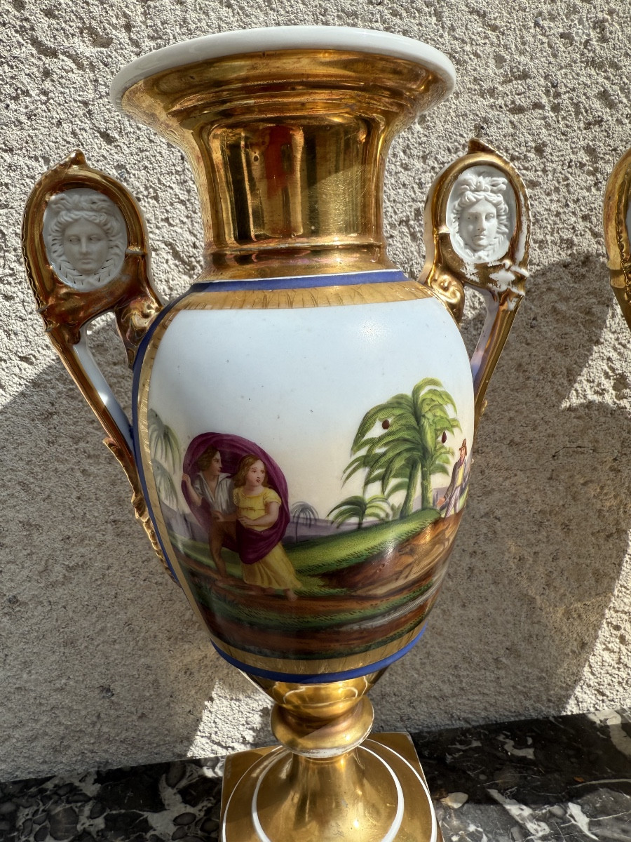 Paire de vase en porcelaine-photo-3