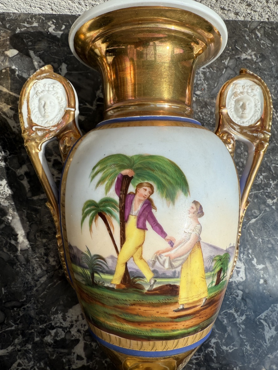 Paire de vase en porcelaine-photo-1