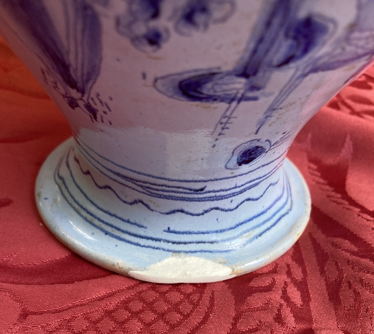 Vase Nevers à décor d’inspiration chinoise-photo-4