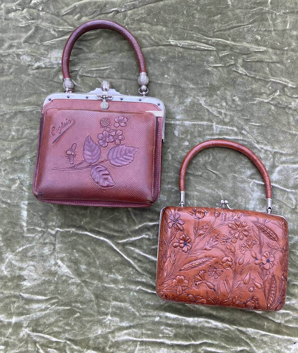 Paire de trompe l’œil en cuir