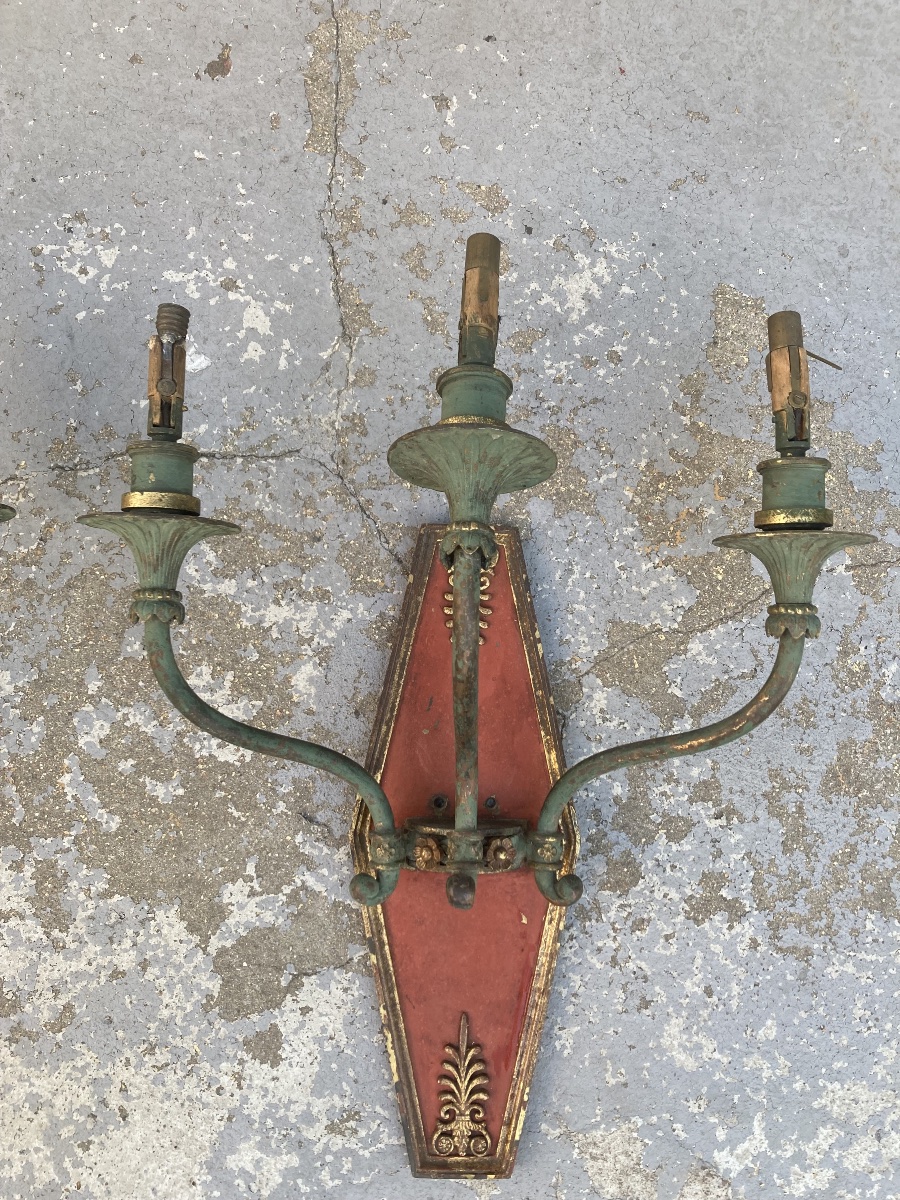 Pair Of Directoire Sconces-photo-3
