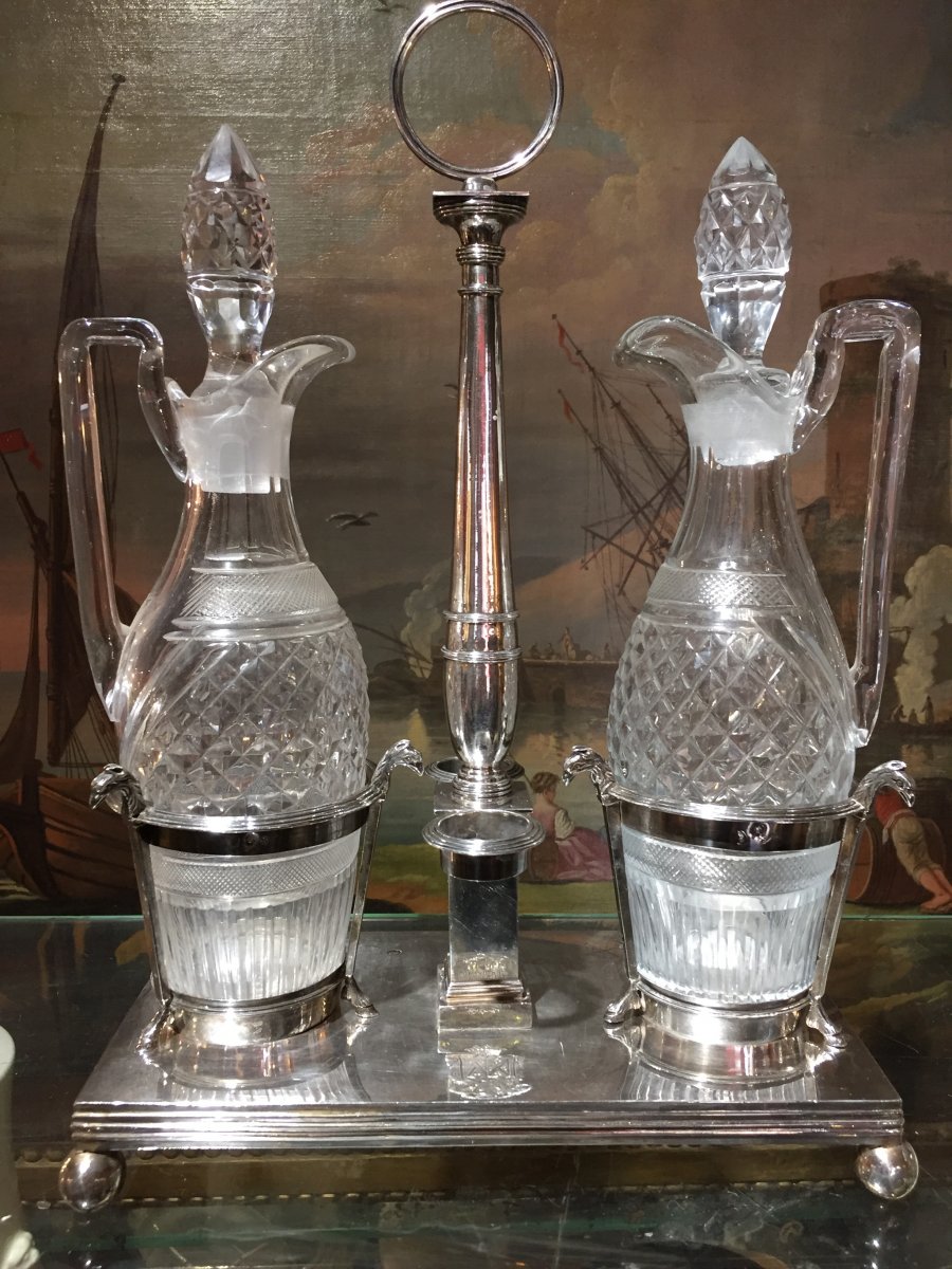 Oil Cruet In Silver 1st Empire