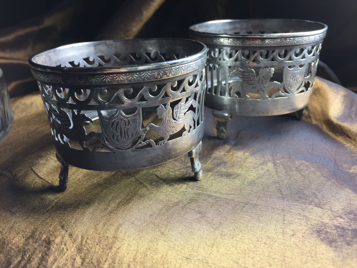 Pair Of Silver Salarons