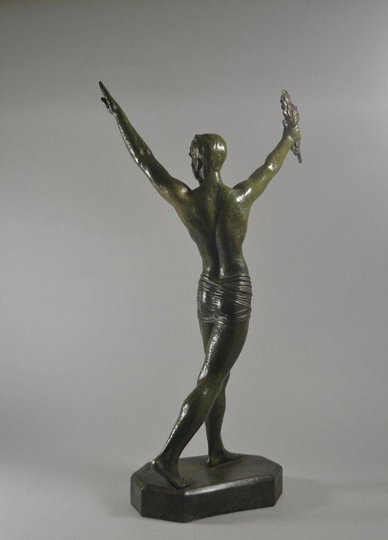 Tall Sculpture Trophy. Chiparus. Circa 1930-photo-5