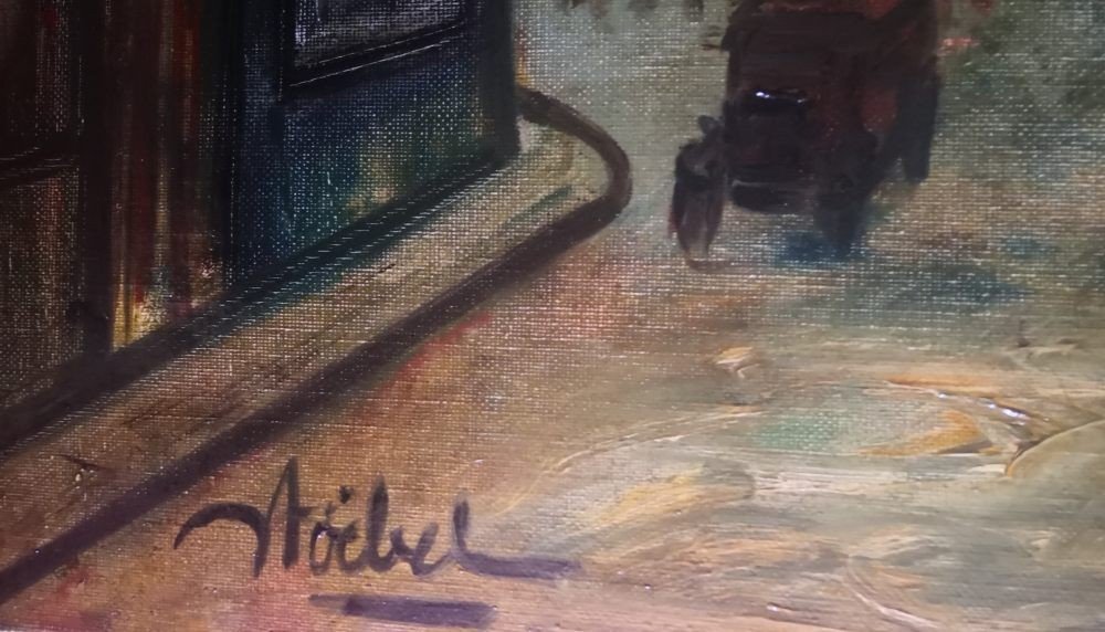 Edgar Stoebel (1909-2001) Oil On Canvas, Paris Montmartre.-photo-4