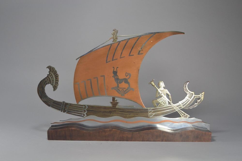 Sculpture Dinanderie égyptienne Par L. Gerfaux-photo-2