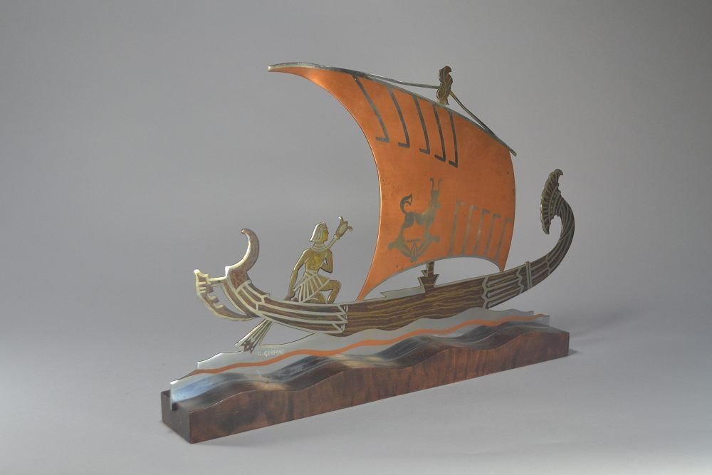 Sculpture Dinanderie égyptienne Par L. Gerfaux-photo-3
