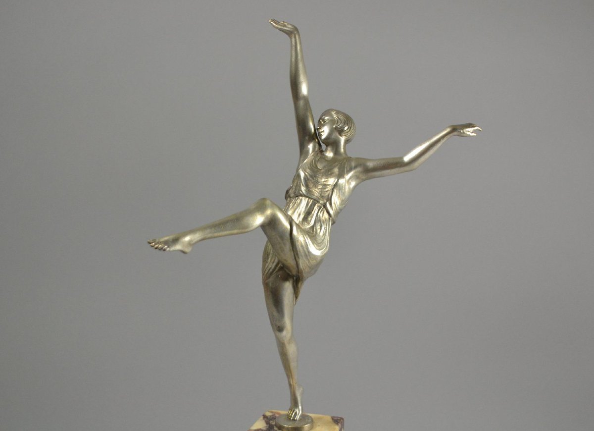 1925 Pierre Laurel (le Faguays) Art Deco Bronze Dancer Pierre Laurel (pierre Le Faguays 1892-19-photo-1